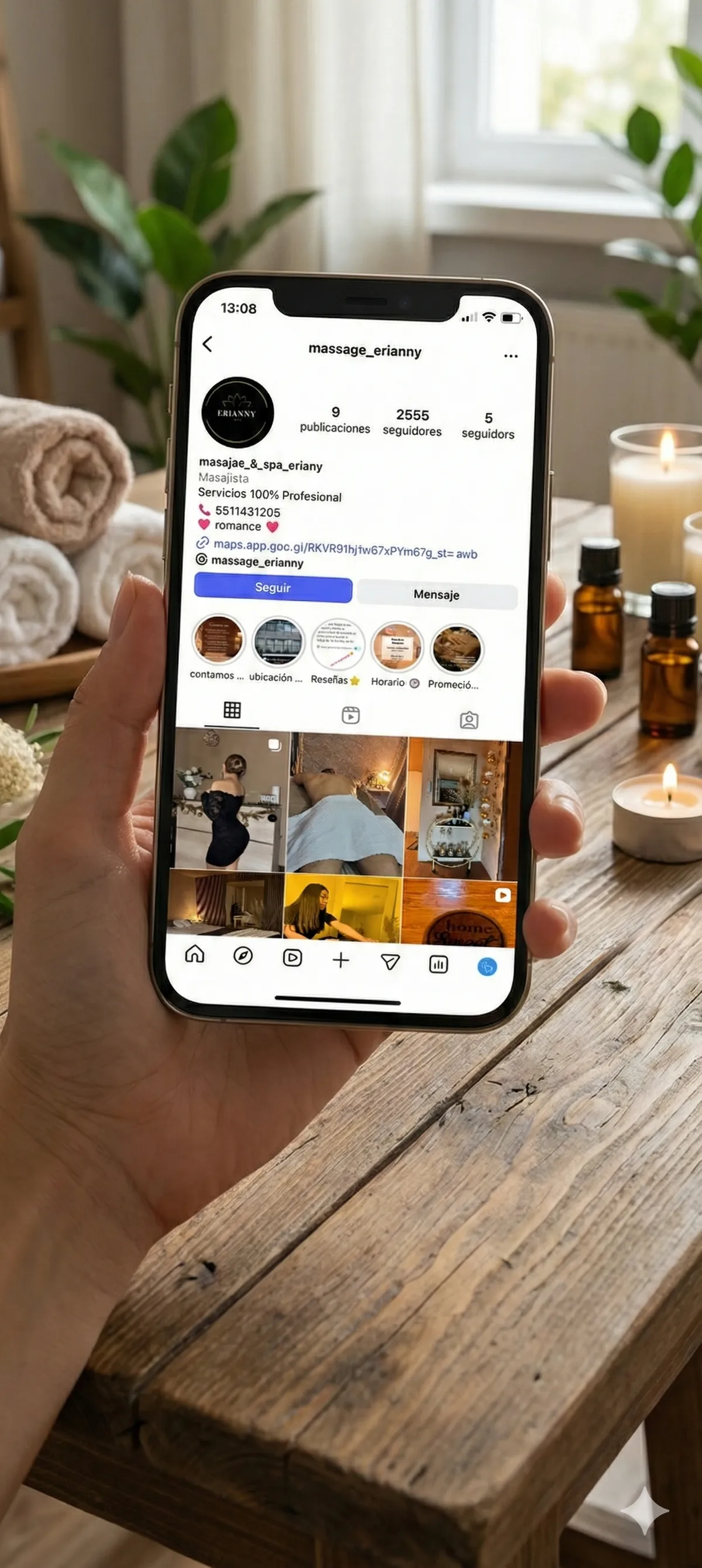 Caso de éxito: masajes & spa eriany